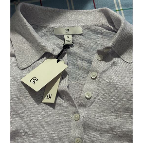 NWT BANANA REPUBLIC $80 Linen Blend 3/4 JOHNNY-COLLAR, Perfumed Lilac, Sz S - Picture 3 of 5